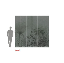 Fototapete mit Blumenmuster und Größenangaben