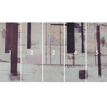 Mehrteiliges Wandbild mit abstrakten Formen