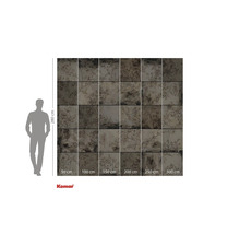 Fototapete mit Blumenmuster und Größenangaben