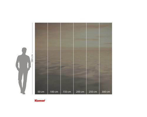 Fototapete mit Meerblick und Größenangaben.