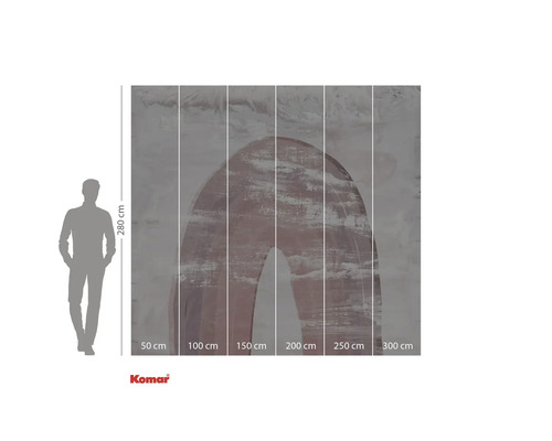 Komar Fototapete mit abstraktem Bogenmotiv, Maße 300 mal 280 cm