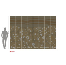 Komar Fototapete mit abstraktem Muster und Maßangaben