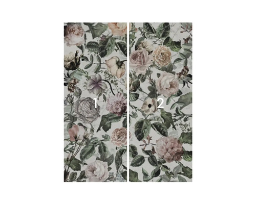 Zweiteilige Fototapete mit Rosenmotiv
