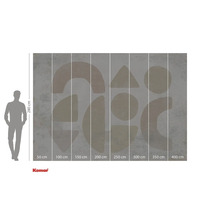 Fototapete mit abstraktem, geometrischem Muster und Größenangaben