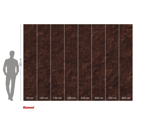 Komar Fototapete mit Steinmotiv, 280 cm hoch und in Breiten von 50 cm bis 400 cm erhältlich.