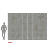 Fototapete mit Punkt- und Wellenmuster und Größenangaben