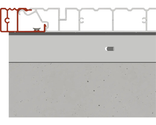 Detailansicht einer Fassadenverkleidung mit Befestigungsprofil
