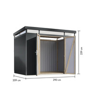Gartenschuppen mit den Maßen 209 cm x 290 cm x 239 cm