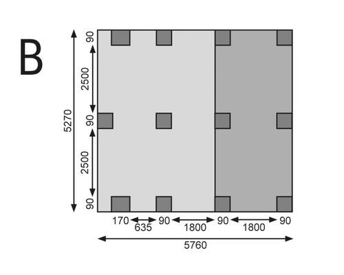 Grundriss mit Maßangaben