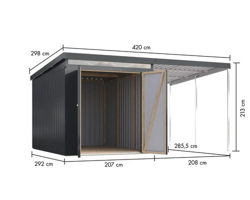 Gartenhaus mit Abmessungen