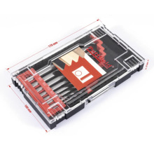 Pattfield Holzbohrer Set mit verschiedenen Größen in Kunststoffbox