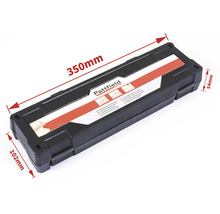 Pattfield Logo Werkzeugkasten mit den Maßen 350 mm Länge, 102 mm Breite und 54 mm Höhe