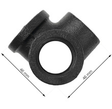 Schwarzes Temperguss Fitting T-Stück mit 46 mm Maßen
