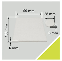 Abbildung mit den Maßen eines Filters