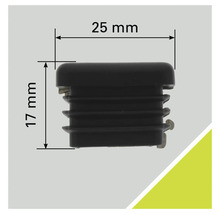 Schutzkappe aus Kunststoff, 25 x 17 Millimeter