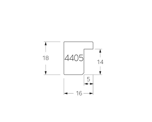 Abmessungen Profilleiste 4405