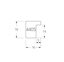 Technische Zeichnung Profil 4405 mit Maßangaben.