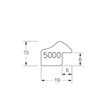 Diagramm mit den Abmessungen eines Profils