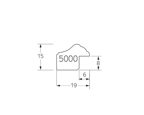 Diagramm mit den Abmessungen eines Profils