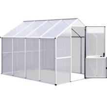 Gewächshaus mit Polycarbonatplatten und einer Tür