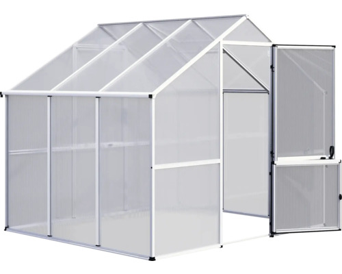 Gewächshaus mit geöffneter Tür