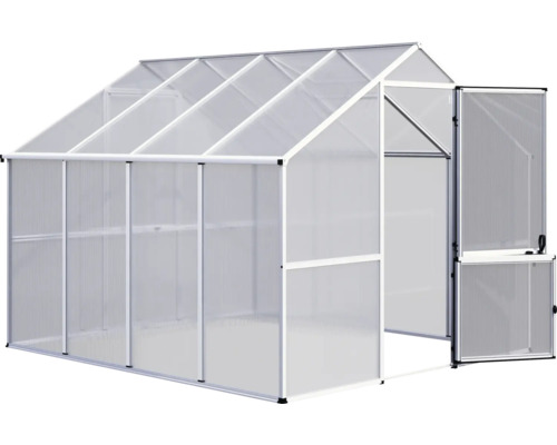 Gewächshaus mit geöffneter Tür