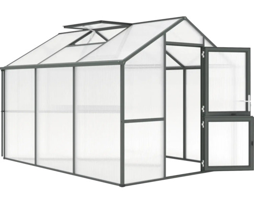Gewächshaus mit Polycarbonatplatten und Aluminiumrahmen