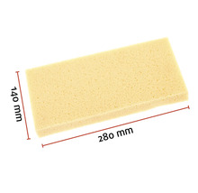 Schaumstoffblock mit den Maßen 280 mm mal 140 mm