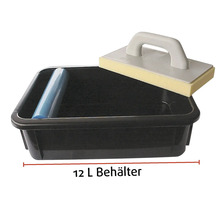 Fliesenwaschset mit 12 Liter Behälter und Schwammbrett