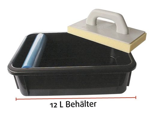 Fliesenwaschset mit 12 Liter Behälter und Schwammbrett