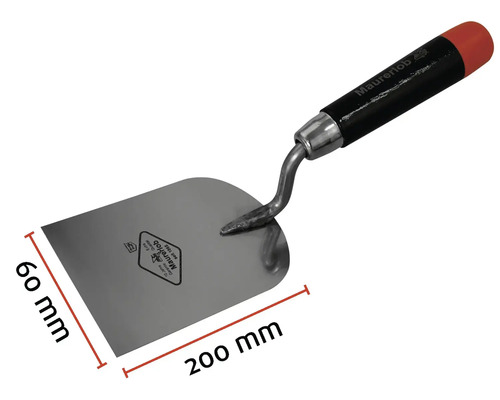 Maurerkelle mit den Maßen 200 mal 60 Millimeter.