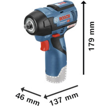 Bosch GDS 12V-115 Akku-Schlagschrauber mit Maßangaben