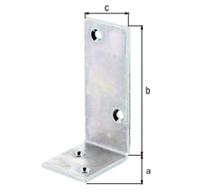 Winkelverbinder mit Maßangaben