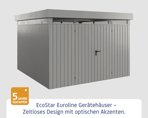 EcoStar Euroline Gerätehaus mit Tür und fünf Jahren Garantie