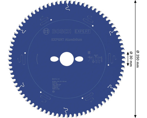 Bosch Expert Aluminium Sägeblatt, 250 Millimeter Durchmesser