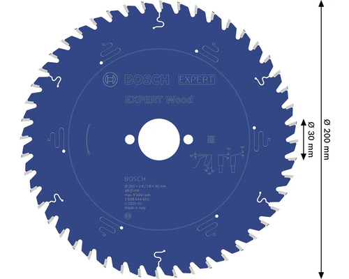 Bosch Expert Holzsägeblatt mit 200 Millimeter Durchmesser