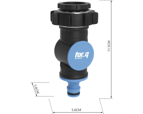 For_q Logo Wasserhahnverbinder mit den Maßen 11,5 x 5,6 Zentimeter