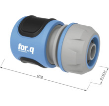 For-q Logo Kupplungsstück für Gartenschläuche, 6 cm Länge