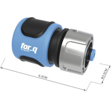 Gartenschlauchverbinder mit den Maßen 6,3 cm mal 3,5 cm