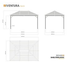 Iventura 10x14 Pavillon Maße