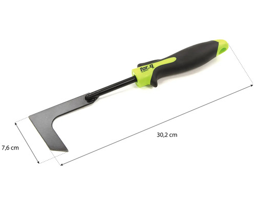 Unkrautstecher mit einer Länge von 30,2 cm und einer Breite von 7,6 cm.