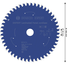 Bosch Expert Laminated Panel cordless Kreissägeblatt mit 165 Millimeter Durchmesser und 20 Millimeter Bohrung für Akku Handkreissägen