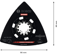 Bosch Expert AVZ 90 RT6 Delta Schleifplatte Starlock 90 Millimeter für Multifunktionswerkzeug