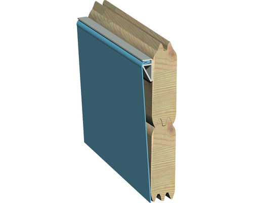 Detailansicht eines Türelements mit Furnier und Profil