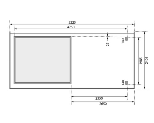 Grundriss mit Maßangaben