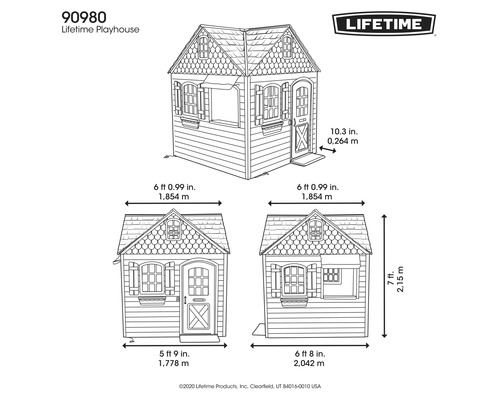 Lifetime Spielhaus Abmessungen
