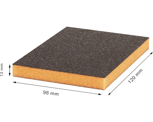 Schleifpad mit den Maßen 98 mm x 120 mm x 13 mm