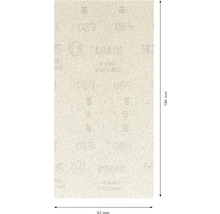 Schleifpapier mit den Maßen 93 mm mal 186 mm