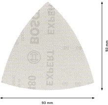 Schleifbogen für Deltaschleifer Multischleifer Bosch Zubehör = 93x93x93 mm Korn 240 Ungelocht 50 Stück