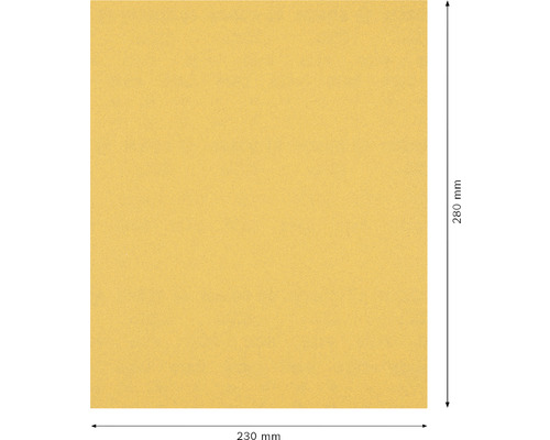 Quadratisches Schleifpapier mit den Maßen 280 mm x 230 mm